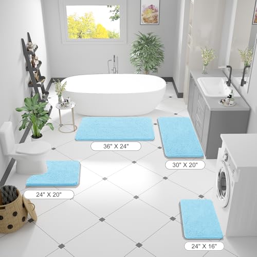 image for OLANLY Bathroom Rugs 36x24, Extra Soft Absorbent Chenille Bath Rugs, R