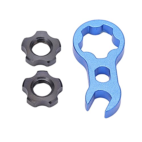 7 tapones para válvula de bicicleta de aleación de titanio, cubierta resistente y ligera con tuerca de aleación de titanio, para protección de neumáticos (Negro) miniatura 3