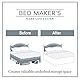 Bed Maker’s Never Lift Your Mattress Mikrofaser-Bettrock, gerafft, gerüscht, klassisch, 35,6 cm Länge, Queensize, Weiß