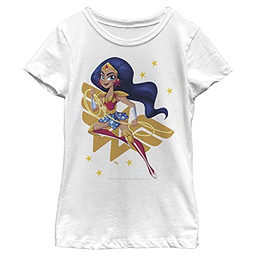 WARNER BROS Dc Super Hero Wonder Girl's Solid Crew Tee