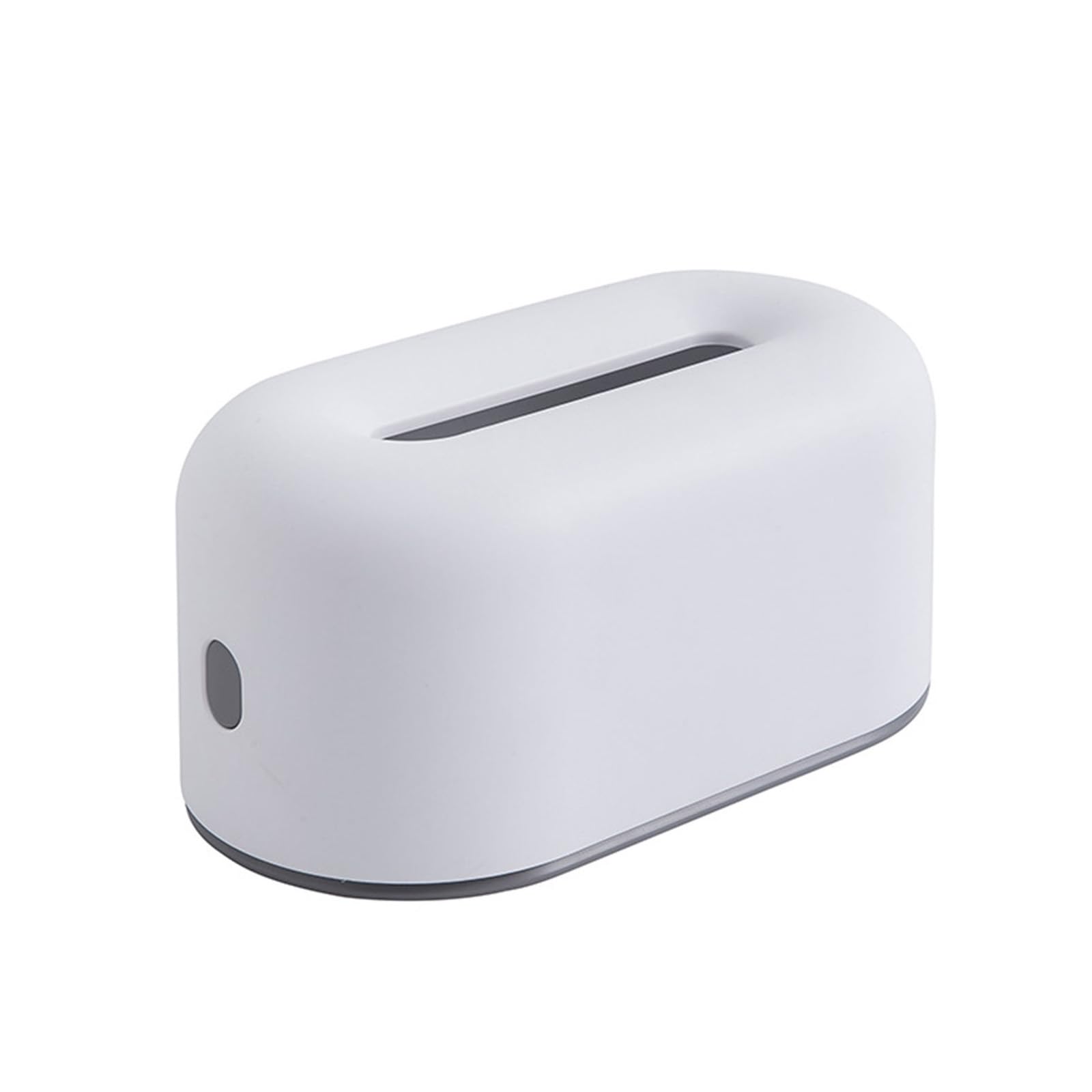 rectangular tissue box cover, Modern Napkin Holder Case With Nonslip Base(White)