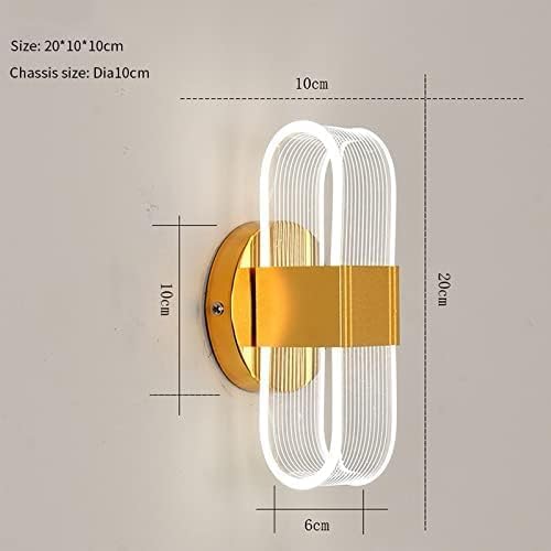 Image of Metal, Acrylic Modern 3 Different Color Mode Changing Energy Saving Led Wall Lamp for Bedroom, Living Room, Restaurants, Dining, Coffee Shop, Home and Office