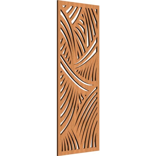 Image of 11 3 /8 inchW x 29 3 /8 inchH x 1 /4 inchT Chester Decorative Fretwork Wood Wall Panels, Cherry