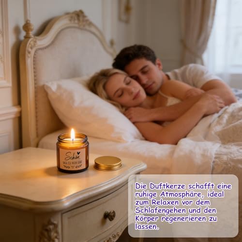 Lavendel Duftkerze Frühling, Dankeschön Geschenke, Duftkerze mit Spruch, Schön, DASS ES DICH DIBT, Geburtstag Kerzen für Paare Lehrerin Mama Freundin Oma, Abschiedsgeschenk Kollege