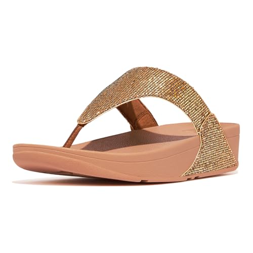 Image of FitFlop Women's LULU Suede Toe-Post Sandals | Lightweight Summer Walking Sandals with Cushioned Comfort, Arch Support & Grip
