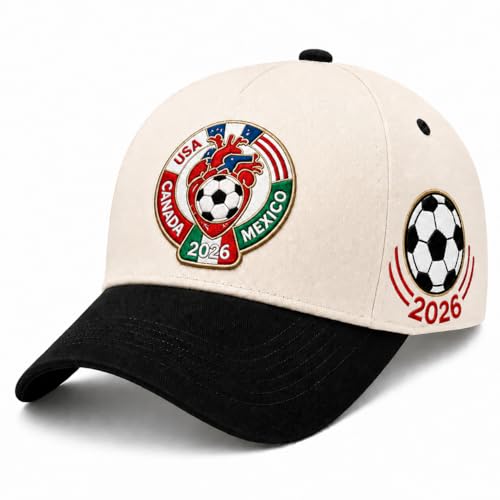 2026 World Cup Soccer HatUSA Canada Mexico Host Countries Embroidered Baseball Hat Unisex Cotton for Soccer Supporters