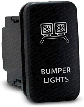 CH4X4 Push Switch for Toyota Tacoma, FJ Cruiser, Land Cruiser, Fortuner, Hilux, 4Runner, Prado 12V 3Amp - Bumper Lights Symbol - Red LED