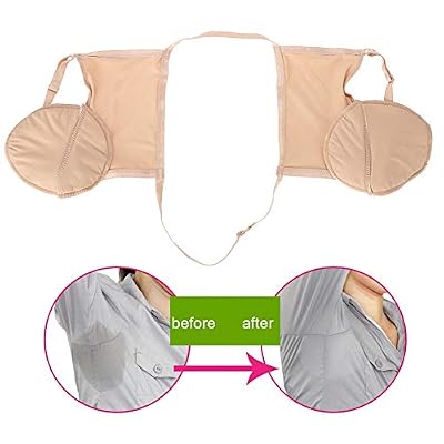 Armpit Sweat Pad, Reusable Washable Cotton Armpit Sweat Guard Bra Underarm Sweat Absorbent Pad for Women