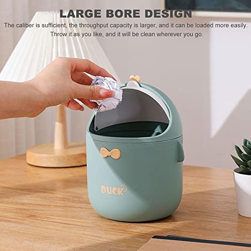 Greyoe Desk Bin, Mini Bin, Small Bin, Kitchen Bin Bedroom Bin Desktop Trash Can Small Desktop Trash Can Bathroom Trash Can Bathroom Kitchen Portable Cute Cartoon Style Trash Can (Yellow)