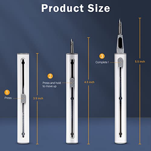 2023 New Cleaner Kit For Airpods Pro And 1/2 Multifunction Cleaning Pen With Soft Brush For Bluetooth Earphones Case (White2.0) #TOP2