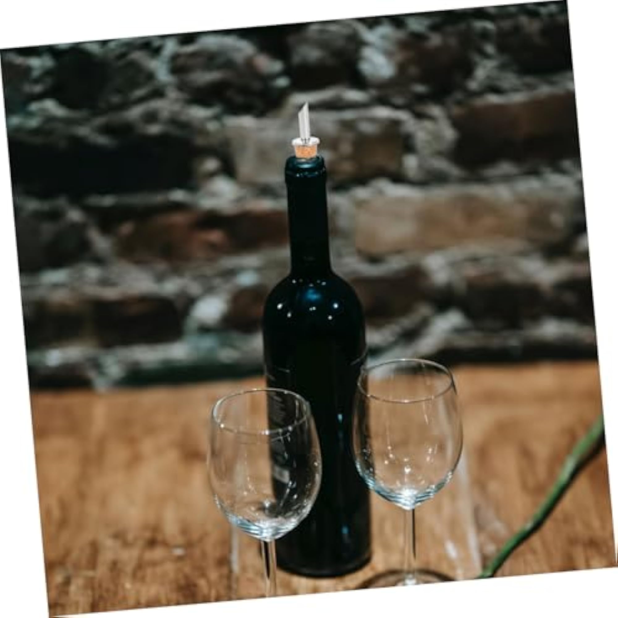 5pcs Stainless Steel Bottle Pourers and Stoppers Set