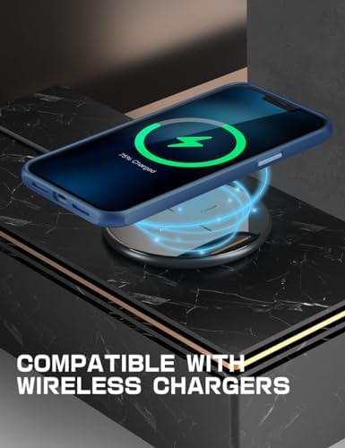 SUPCASE Case for iPhone 13 Pro (2021) 6.1 Inch, Transparent Slim Protective Hybrid [Unicorn Beetle Style] Bumper TPU Shockproof (Blue)