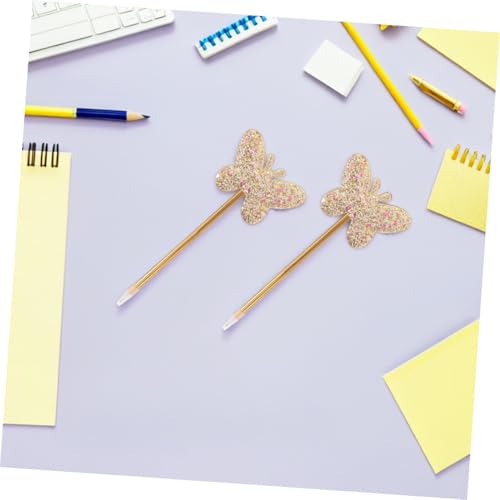 Bolígrafos gel COHEALI 6 pzas con brillo mariposa miniatura 7