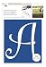 Momenta Funky Font Adhesive Cardstock Alphabet Stencils, Blue