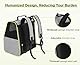 pecute Katzenrucksack Haustier Rucksack mit Netzfenster, Tragbare und Faltbare Katzentasche, Atmungsaktive und Leichte Hundetasche, Multifunktionales Ausgehen Reisen Grau bis 6 kg