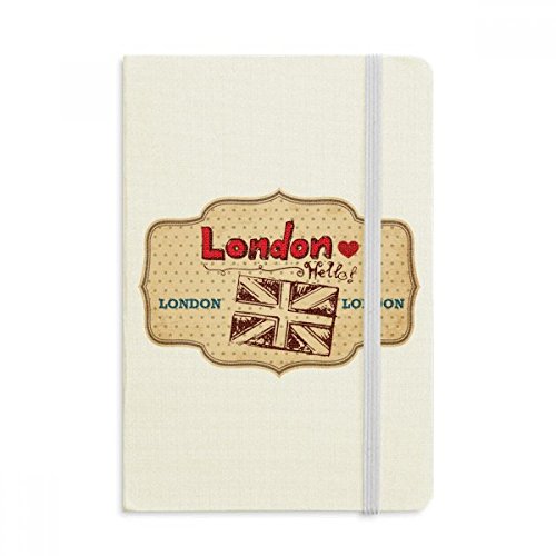 Carnet de notes Union Jack de qualité supérieure avec couverture rigide textile
