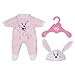 Produktbild Zapf Creation 834473 BABY born Häschen Kuschelanzug 43cm- Puppenkleidung Puppenoverall in rosa, Häschchen Mütze mit Schlappohren und Kleiderbügel.