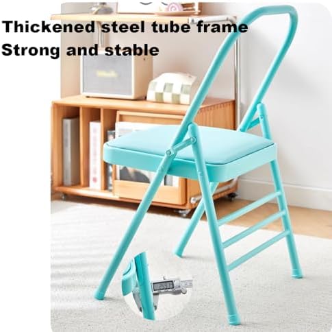 Foldable Backless Yoga Chair for Adults - 300kg Capacity, Lumbar Support, Ideal for Yoga, Pilates, and Back Pain Relief, Lightweight and Portable Yoga Auxiliary Chair.