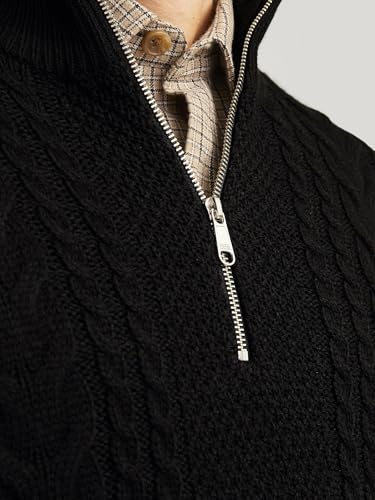 Jersey de punto hombre JACK JONES Jjcraig Knit Half Zip con acabados elásticos premium 6