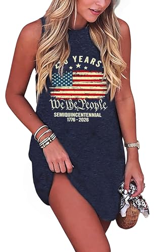 Image of Sun Salt Sand Coconut Tree Tank Mini Dress for Women Sleeveless Beach Praty Shirts Summer Vacation Short Mini Dresses