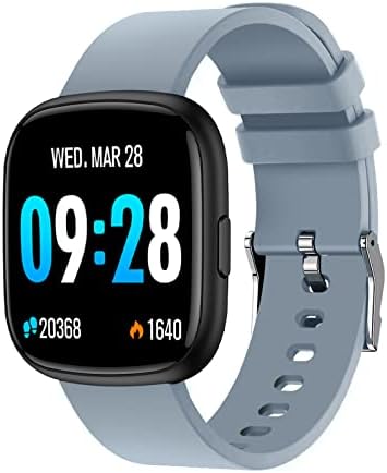 woednx Smart Watch,1.4''Full Touch Fitness Tracker with Heart Rate,Blood Pressure and Sleep Monitor,Message Notification,Smartwatch for Men WomenIP68 Waterproof Smartwatch Sports for iOS Android-Grey