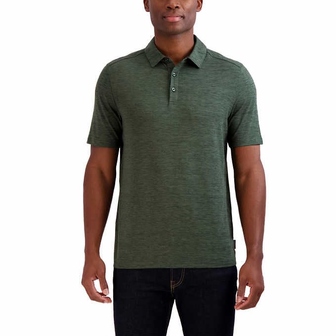 Polo à manches courtes Gerry en tricot brossé haut de gamme avec col 3 boutons raffiné