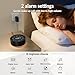 White Noise Machine with Alarm Clock, Night Light with Sound Machine for Adult Baby - 20 Soothing Sound, Upward Screen(Light-Sensitive Friendly) Memory Function, Touch Control, 5 Timer Set, Black