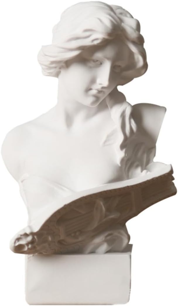 Antique Resin Female Bust Sculpture for Tabletop Decoration