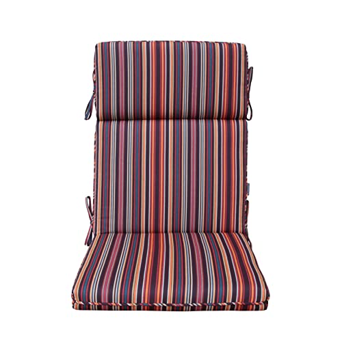 Bossima Sunbrella Indoor Outdoor High Back Chair Cushions Red Striped Replacement Patio Chair Seat Cushions Set Of 2, Cultivate Tandoori #TOP1