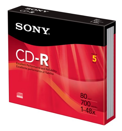 Sony CD-R Color Jewel Case (5 Pack)