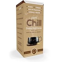 Perk Chill Drink Mix Dutch Hot Cocoa 10 Stick Packs 8g of Protein with Collagen, Magnesium, L-Glycine, Soy-Free, GMO-Free, Gluten-Free