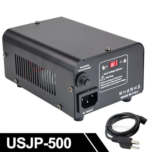 Image of Yinleader 500W US to Japan Voltage Converter 120V to 100V Step Down Transformer for Japanese Appliances (Turntable /Player /Amplifier /yogurtia /Consoles /Synthesizers, etc.) in US
