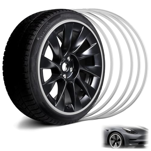 Automotive Alloy Wheel Rim Protector, 20\" Wheel Anti-Scratch Protector, Rim Edge Protector, Strips for Curb Rash Prevention, Set of 4 Wheel Accessories Suitable for All Kinds of Vehicles