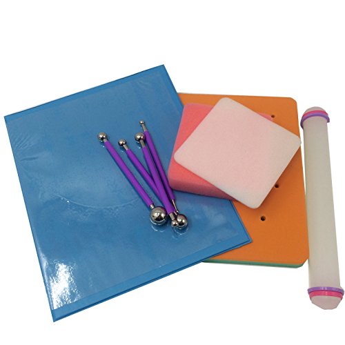 Funshowcase Fondant Gum Paste Flower Making Kit 6-piece Set
