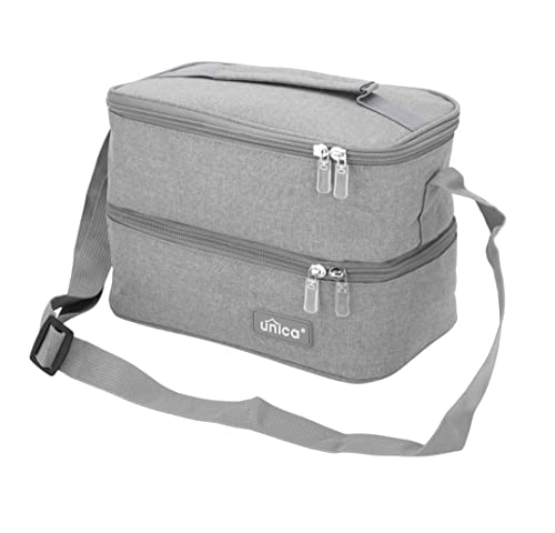 NECESSAIRE BOLSA PORTA MARMITA TÈRMICA c/ 2 COMPARTIMENTO QUENTE E FRIO