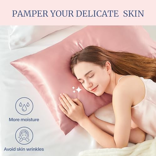 BEDELITE Satin Pillowcases, Standard Size 20x26 Inch, Rose Pink, Set of 2 by BEDELITE - Image 3