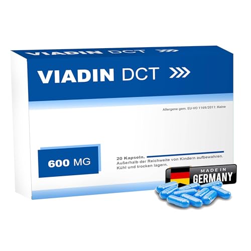 Pärparat ​VIADIN - 20 Kapseln für Männer - Sofortwirkung & Standfest - 600 mg Hochdosiert & Extra Stark für Ihn im Blister mit Tribulus Terrestris