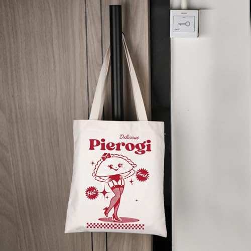 Bolsa tote Lywjyb Birdgot con diseño de pierogi, bolsa de mano para amantes de las empanadillas polacas, ideal como regalo miniatura 2