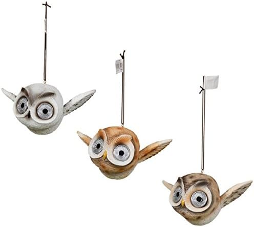 Springy Hanging Owl with Solar Light Up Eyes & 2 Designs Available