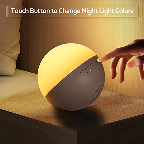 Fansbe Baby Nursery White Noise Machine, Bluetooth Night Light Sound Machine, White Noise Sound Machine Kids 27 Soothing Sounds Touch Lamp Memory Timer Function - Mulitple Colors & Bluetooth #TOP1