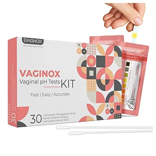 Vaginal PH Test Kit with Sterile Swabs and eBook - Vaginal PH Balance and Yeast Infection Test - Individually Packed BV Test Strips for Women - FSA HSA Approved Feminine PH Test Strips (30)