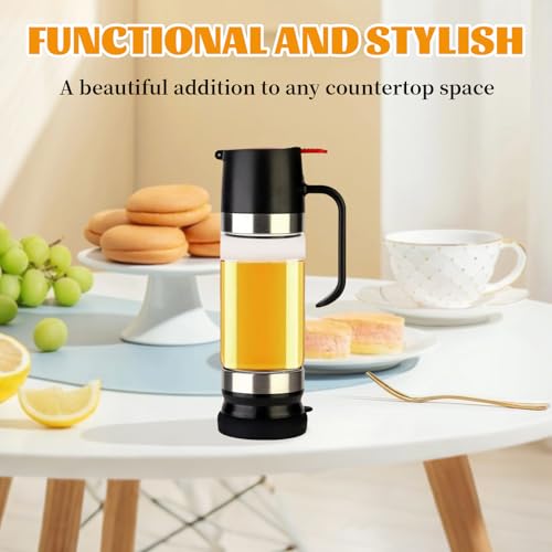 Miniatura 6 de Mumisuto Dispensador De Miel Antigoteo, 350ml 12,35oz Tarro Para Miel, Tapas Superior E Inferior Extraíbles, Dispensador Mielera Con Mango, Para Almacenamiento Y Dispensación De Jarabe Negro