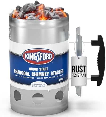Kingsford Heavy Duty Deluxe Charcoal Chimney Starter Large Capaci...