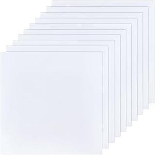 OLYCRAFT 12Pcs Feuille De Plastique ABS Blanc 15x10cm Panneau