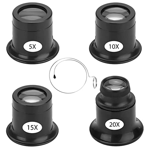 Loupe pour Horloger Oeil Loupe Oculaire Bijoutier Montre Horloge Réparation Loupe Outil Réparation Monoculaire 5X 10x 15x 20x Loupe Horloger pour Réparation...