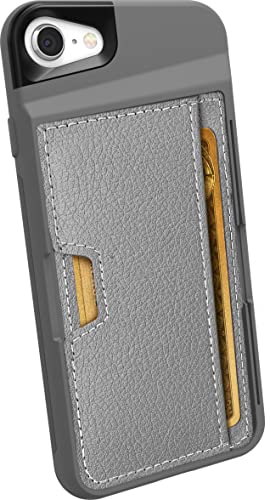 Smartish iPhone SE Wallet Case - Wallet Slayer Vol. 2 [Slim + Protective + Grip] Credit Card Holder for Apple iPhone SE 2022/2020 & iPhone 7/8 - Gray Area