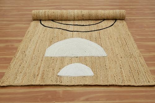 Tapis indien tisse plat entrée lavable géométrique