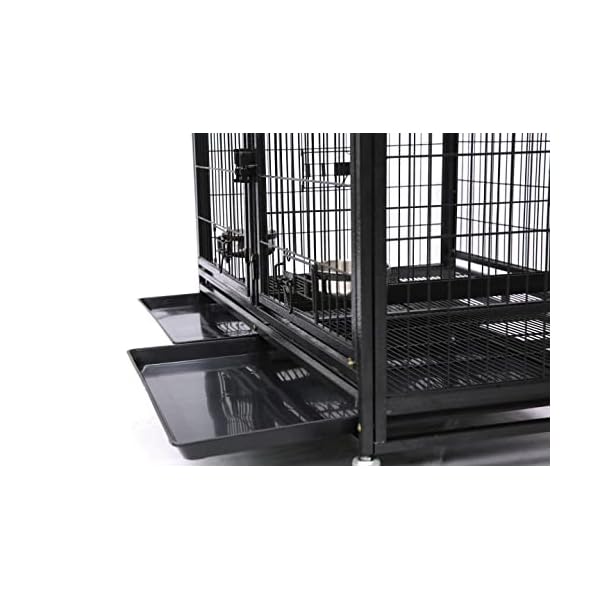 Homey-Pet-43-All-Metal-Open-Top-Stackable-Heavy-Duty-CageUpper-wFloor-Grid-Tray-Divider-and-Feeding-Bowl Homey-Pet-43-All-Metal-Open-Top-Stackable-Heavy-Duty-CageUpper-wFloor-Grid-Tray-Divider-and-Feeding-Bowl