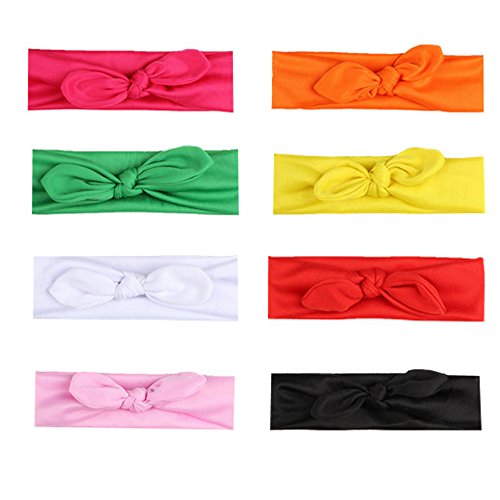 Mydio 8 Pack Women's Headbands Hair Band Bows Accessories,Girls Turban Headwraps Assorted Colors