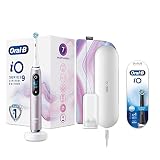 Oral-B iO 9 Cepillo de Dientes Eléctrico Rosa con Mango Recargable, Tecnología Magnética iO, 1 Cabezal de Recambio, Pantalla a Color y Estuche de Viaje + 4 Cabezales Blancos Ultimate Clean